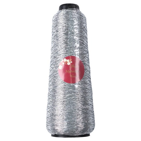 청송뜨개실 씬 메탈릭 얀 뜨개실 100g, 01 실버, 1개