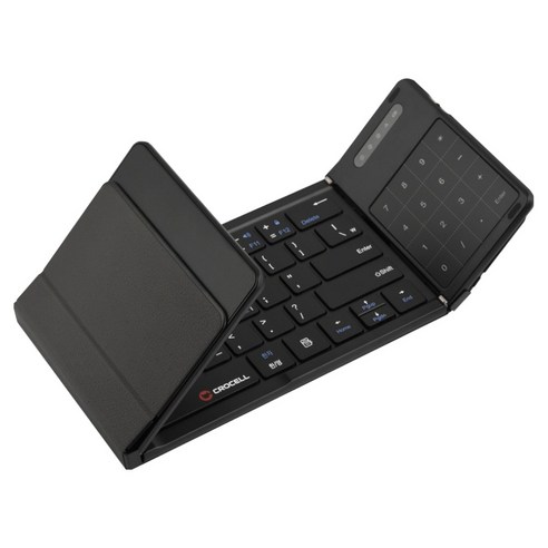 크로셀 블루투스 접이식 올인원 터치패드 숫자키패드 무선 키보드, 제조사축, C-Flip Hybrid Touch, 다크그레이