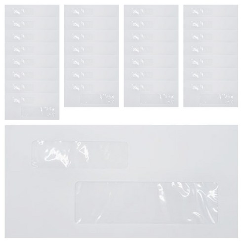 이화 2창 창문봉투 105 x 220 mm, 화이트, 100매