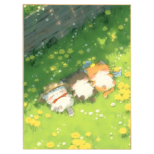 타미나요 귀여운 DIY 그림그리기 30 x 40 cm, 나른한 고양이, 1개