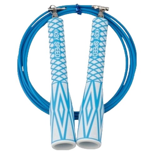 김수열줄넘기 스피드마스터 학생용 와이어 줄넘기, 스카이, 1개