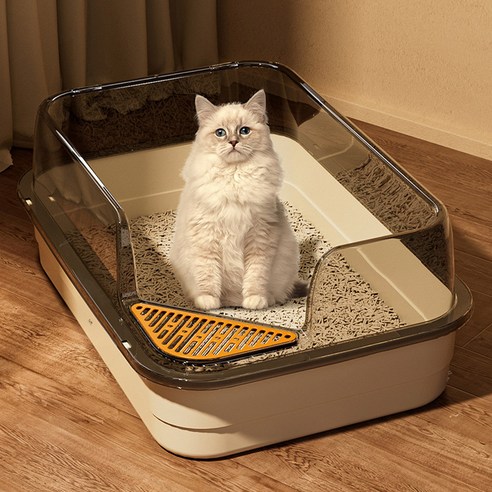 딩동펫 고양이 샌드플라워 대용량 화장실, 크림, 1개