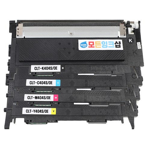 모든잉크샵 삼성 CLT-P404C/OE CLT-K404S C404S M404S Y404S 호환토너 4종 세트, 검정, 파랑, 노랑, 빨강, 1세트