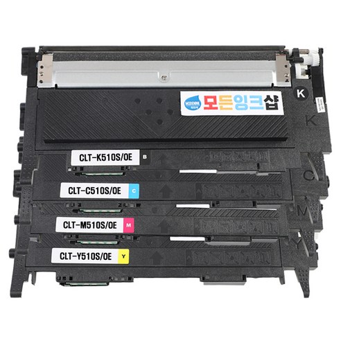모든잉크샵 삼성 CLT-P510C/OE SL-C510 SL-C513W SL-C563W SL-C563FW 호환토너 4종 세트, 검정, 파랑, 노랑, 빨강, 1세트