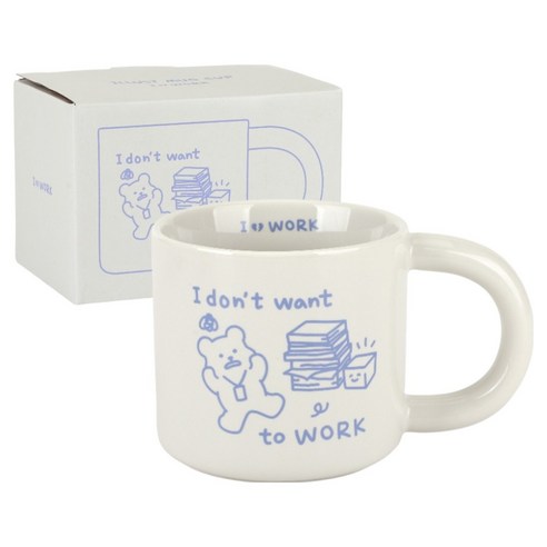 데일리라이크 일러스트 머그컵 290ml, 02 아이 헤이트 워크, 1개 02 아이 헤이트 워크, 1개
