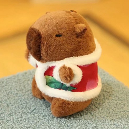 순잠 카피바라 비버 키링, 겨울 조끼(인형), 랜덤발송(랍스타 고리), 1개, 12cm