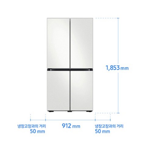 삼성전자 비스포크 AI 하이브리드 901L 4도어 냉장고 방문설치 이미지 4