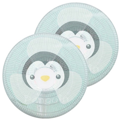 루미온 유아용 보호 선풍기 안전망 50cm, 펭귄, 2개