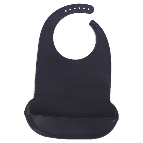 소울리치 튼튼하고 편리한 성인용 턱받이 L 29 x 45 cm, 블랙, 1개