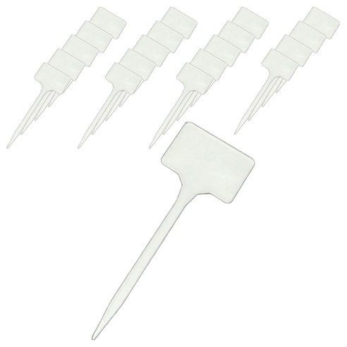 앙플랜트 화분 롱 식물 이름표 15cm 20p, 화이트