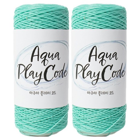 yarna 아쿠아 플레이 코드 뜨개실 50g, 3 민트, 2개