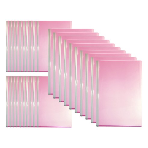 현풍 세로형 인쇄무 민 둥근쫄대화일 A4 5mm, 분홍색, 30개