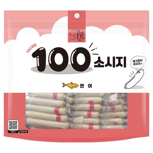 펫어스 강아지 백소시지 100p, 900g, 1개, 연어