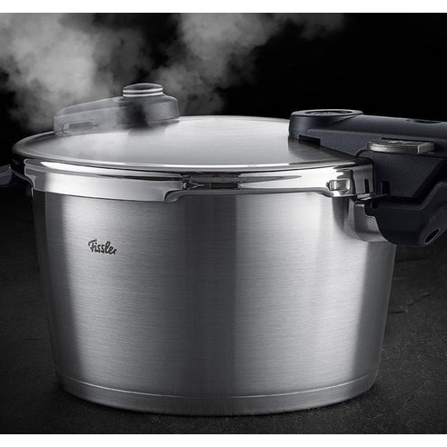 휘슬러 인덕션 비타퀵 프리미엄 압력솥 22cm 쿼트로 4.5L + 2.5L 11인용 후기 분석 - 세련된 스테인리스 디자인