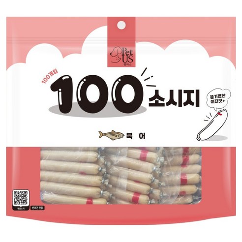 펫어스 강아지 백소시지 100p, 900g, 1개, 북어