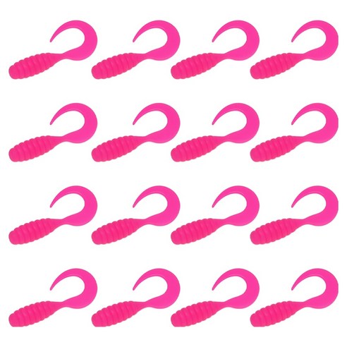 다미끼 M 그럽 쏘가리 배스 송어 웜 51mm, 438 HOT PINK, 1g, 16개