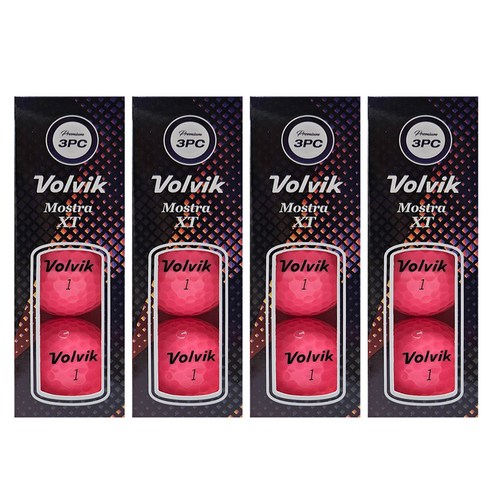 볼빅 모스트라 XT 비거리 골프공 3피스 43mm, 핑크, 3개입, 4개