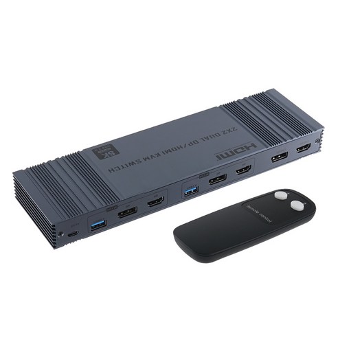 컴스 8K HDMI DP KVM USB3.0 PC 2대 제어 스위치, 1개, OU109