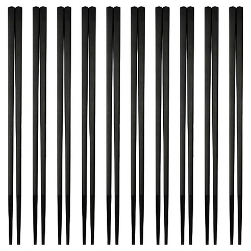 리빙메이트 온더키친 국산 업소용 사각 젓가락 240mm, 블랙, 10개, 젓가락 10p
