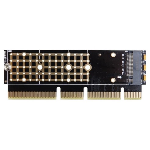컴스 PCI Express 변환 카드 써멀패드 PC 브라켓 컨버터 M.2 NVME SSD KEY M to PCI-E 16x, TB448, 1개