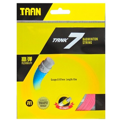 탄 배드민턴 스트링 TANK7, 핑크, 1개 핑크, 1개