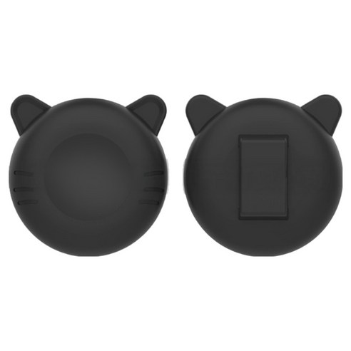 KODACHIEF 반려동물 에어태그 고양이 케이스, 캣 블랙, 2개