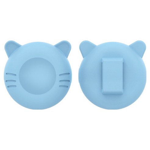 KODACHIEF 반려동물 에어태그 고양이 케이스, 캣 라이트블루, 2개