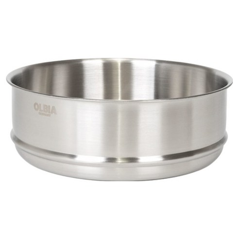 올비아 스텐304 무연마 채반 찜기, 24cm, 1개