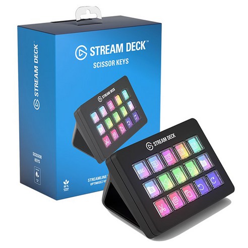 엘가토 원버튼 매크로 커스터마이징, Elgato Stream Deck Scissor Keys
