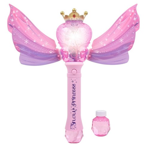 라이트닝 자동 버블 요술봉 비눗방울 스틱 금빛왕관 하트, 혼합색상, 1개