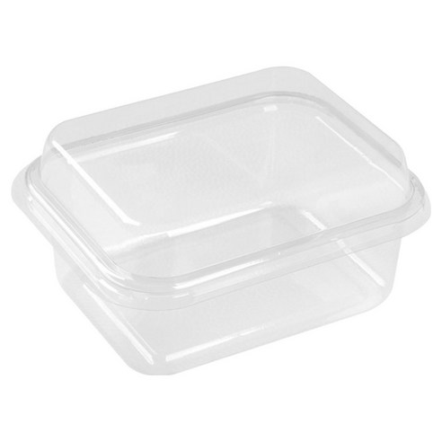 레드캣 PET 직사각 높은 뚜껑 티라미스 보틀 케이스 450ml, 투명, 50개