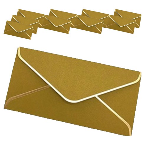 윰스 고급 용돈 상품권 선물 편지봉투 220 x 110 mm, 골드, 10개