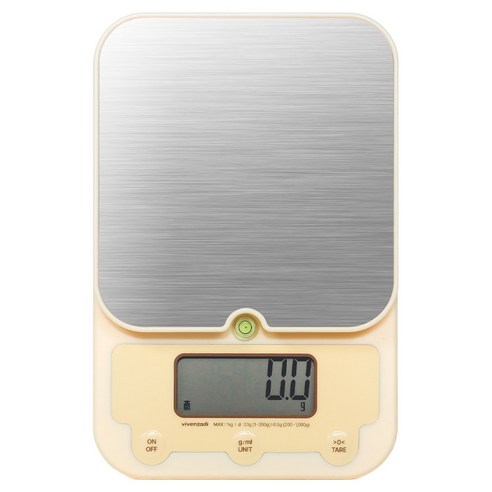 비벤자디 스타터 수평계 주방 전자 저울, 혼합색상, VG1-0004, 1kg
