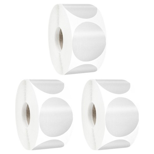 모던앳 투명 원형 포장 롤 스티커 3cm 500p, 3개 3개