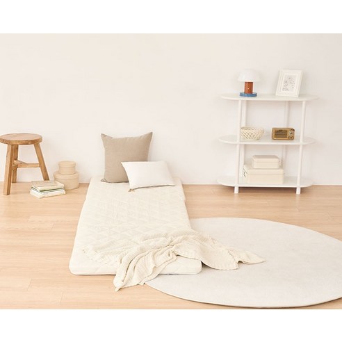 몽스홈 국내 제조 3단 접이식 그레이폼 매트리스 후기 분석 - 커버 디테일