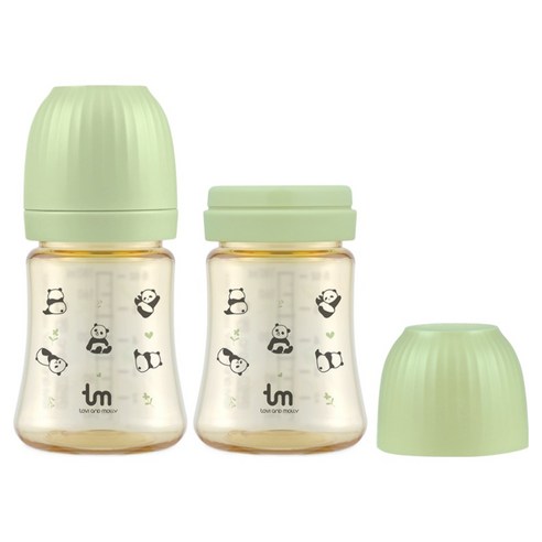 토비앤몰리 PPSU 포포 트윈젖병, 그린, 180ml, 2개