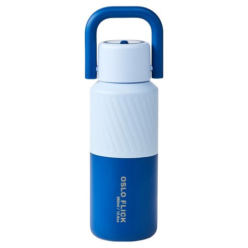 오슬로 플릭 텀블러, 스카이블루 + 네이비, 380ml, 1개
