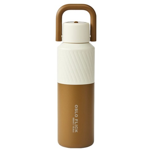 오슬로 플릭 텀블러, 아이보리 + 브라운, 580ml, 1개