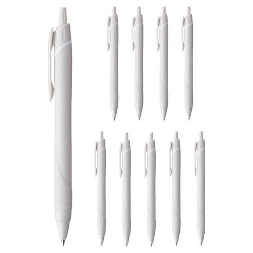 유니 제트스트림 소프트 컬러 볼펜 블랙잉크 0.38mm, 라이트그레이, 10개