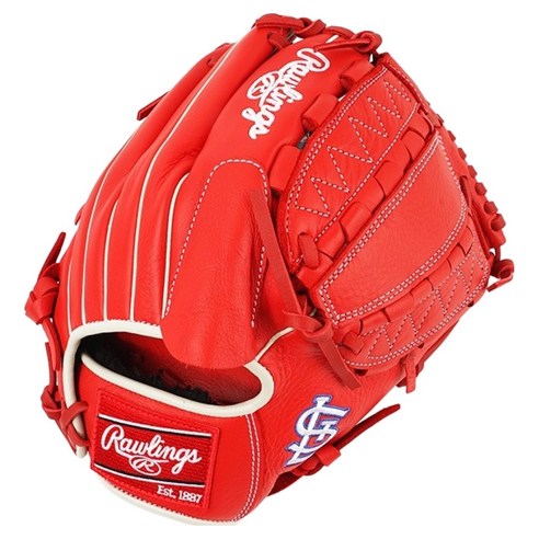 롤링스 셀렉트 프로 라이트 스페셜 오더 MLB 팀 로고 글러브 우투용 GHW5SPL206-12-STL, 스칼렛, 1개