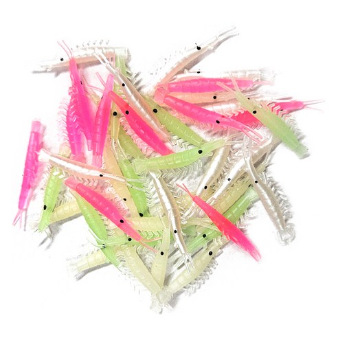 히트페이스 대용량 크릴 새우웜 40p, 4색 혼합, 1개, 16g