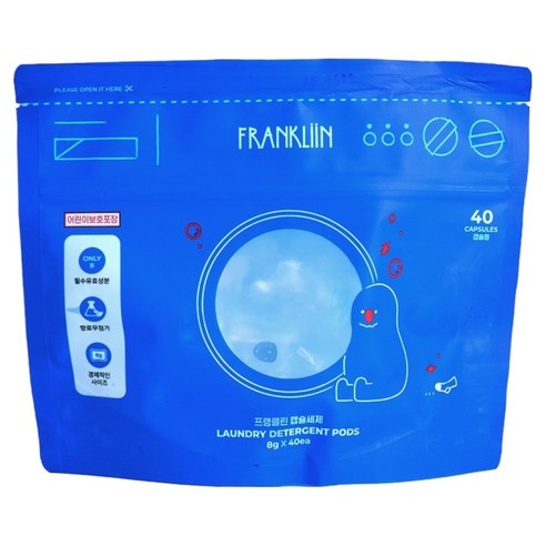 FRANKLIIN 아기 캡슐세제 40p, 320g, 1개
