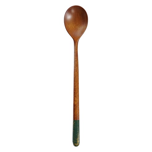 칠몽 국내산 금수강산 옻칠 나무 숟가락 24cm, 초록, 1개, 단품