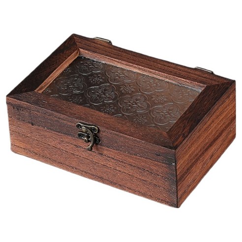 썬앤드림 클래식 우드 수납함 티백 보관함 17.5 x 11.5 x 6.5 cm, 오동나무 소형, 1개