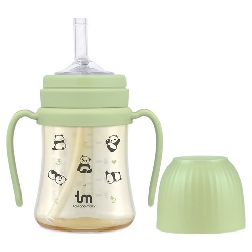토비앤몰리 유아용 PPSU 포포 빨대컵, 그린, 1개, 180ml