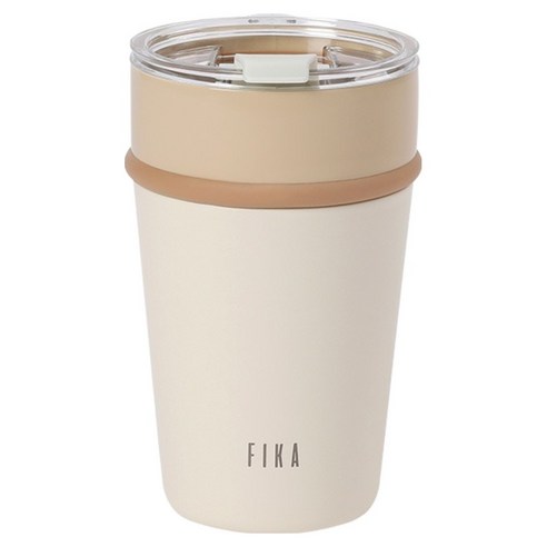 네오플램피카 립스 보온보냉 스텐304 논슬립 세라믹 텀블러, 크림, 355ml, 1개