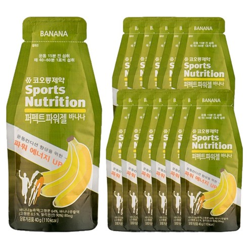 코오롱제약 스포츠뉴트리션 퍼펙트파워젤 바나나 40g, 12개 맛있게 먹은 솔직 후기 - 상품 이미지 1