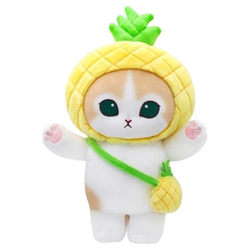 모후샌드 과일 코스튬 중형 인형, 파인애플, 1개, 28cm