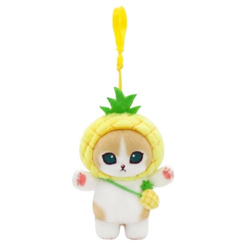 모후샌드 과일 코스튬 인형 키링, 파인애플, 1개, 9cm
