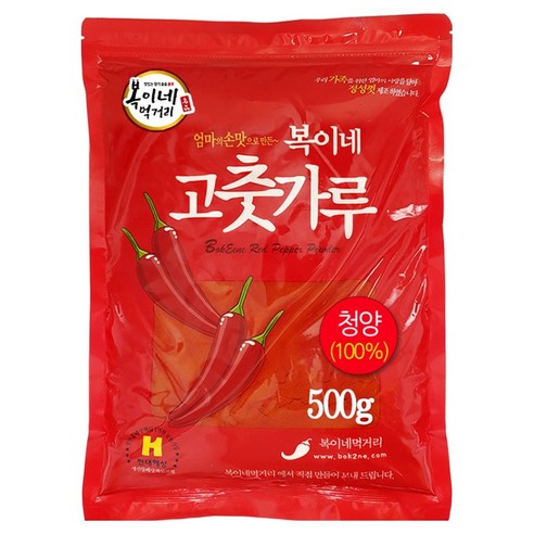 복이네먹거리 중국산 아주매운 100% 청양 고운 고춧가루, 500g, 1개